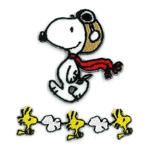 新品★PEANUTS★SNOOPY★ワッペン★フライト★ハンドメイド★スヌーピー