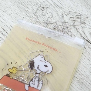 新品★PEANUTS★SNOOP★スライダーケース入りダイカットクリップ10本セット★スヌーピー＆ウッドストック