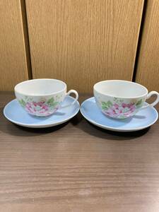 ▼キャスキッドソン≪カップ&ソーサー　2客≫ Cath Kidston 陶器製　花柄