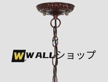 人気美品☆ シャンデリア ウォールランプ ステンドグラス ステンドランプ 吊り型ランプ 花柄 ティファニー技法 工芸品_画像2