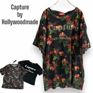 新品　capture キャプチャー　ハリウッドメイド　チュール　Tシャツ　セット Hollywoodmade チュールトップス　透け　set 重ね着