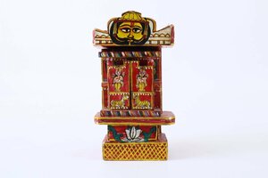 カヴァド 移動式寺院 ヒンドゥー教 厨子 木地玩具 信仰玩具 彩色 郷土玩具 インド 民芸 伝統工芸 風俗人形 置物