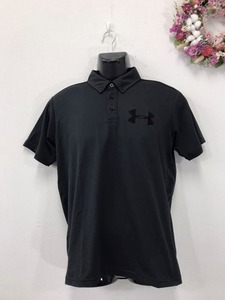 1287 men's [ UNDER ARMOUR ] short sleeves Polo car tsu size :MD color : black 