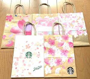  Starbucks handbag paper bag shopa- Sakura design Sakura 5 sheets set 