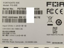 ▲Ω ZZH1 13656# 保証有 Fortinet【 FG-50E 】FortiGate-50E UTM FW：v6.0.5 ライセンス24年08月02日迄 領収書発行可_画像5