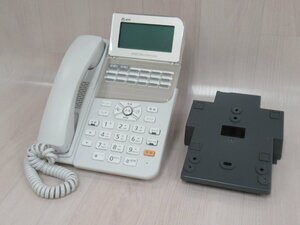 Ω ZR1 13719# 保証有 キレイめ NTT【 ZX-(18)STEL-(H1)(W) 】21年製 αZX 18ボタンスター標準電話機(白) 壁掛け付き 領収書発行可能