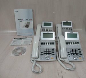 Ω保証有 ZK2 6225) NX-(18)STEL-(1)(W) 4台 NTT αNX 18ボタンスター電話機 中古ビジネスホン 領収書発行可能 取扱説明書付 東16年製