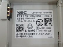 ΩYI 495 o 保証有 13年製 NEC Carrity-NW PS8D-NW コードレス電話機 取説・電池付 初期化済_画像8