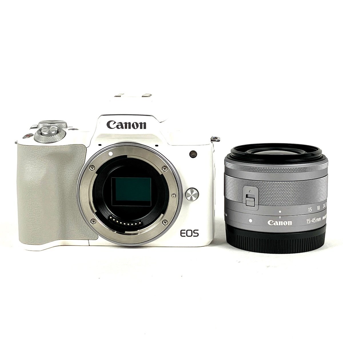 キヤノン Canon EOS Kiss M レンズキット ホワイト デジタル ミラー 
