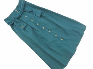  As Know As front button long skirt sizeF/ green ## * dec5 lady's 