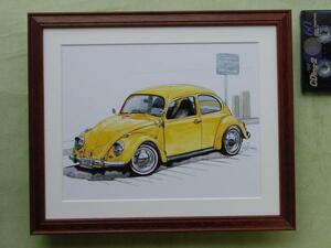 #BOW illustration # Volkswagen Beetle # wooden amount go in 158