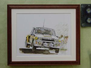 #BOW illustration picture # Renault 5 thank turbo Rally # wooden amount 122#