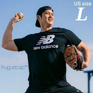 祝MVP ドジャース移籍 New Balance 大谷翔平選手CM着用モデル スタックドロゴショートスリーブTシャツ ブラック US L JP XL