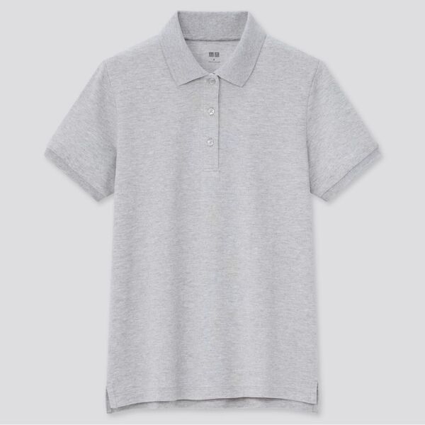 ユニクロ ストレッチカノコポロシャツ グレー M 新品タグ付き