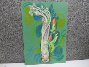 Art hand Auction S-66 ☆ Takemura Ryoko Pastel painting (sheet) Title unknown, still life, vase / Former Takarazuka Revue Kaga Aoi (^00TK29B, Artwork, Painting, Pastel drawing, Crayon drawing