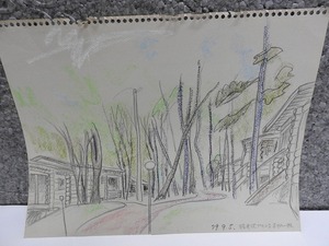 Art hand Auction S-49 ☆ Ryoko Takemura Pastel painting (sheet) Inside Karuizawa Prince Hotel / Former Takarazuka Revue Kaga Aoi (^00TK22B, Artwork, Painting, Pastel drawing, Crayon drawing