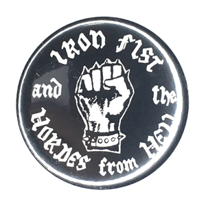 デカ缶バッジ 58ｍｍ MOTORHEAD Iron Fist & The Hordes From Hell ② モーターヘッド HEAVY METAL Hard Rock PSYCHEDELIC