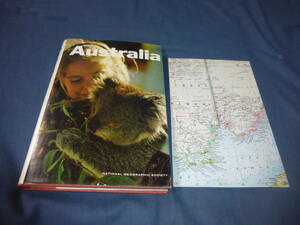 洋書「Australia」 National Geographic Society　オーストラリア　英文　1968年　地図付　写真集