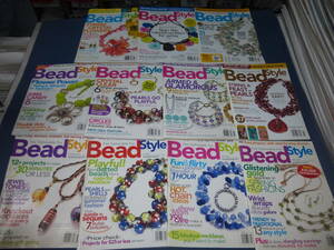 80/洋書/アメリカのビーズワークマガジン 25冊セット「Bead style」 2004-2010年/ビーズ・ジュエリー ビーズ刺しゅう ビーズ細工/Beadwork