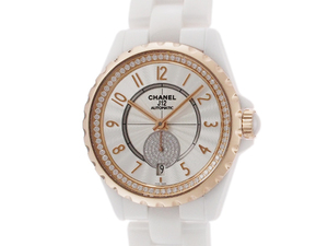  Chanel J12 365 original diamond face H3843 PG/ ceramic new model buckle finish settled 