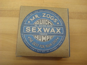 新品サーフワックス SEX WAX QUICK HUMPS（セックスワックスクイックハンプス）「6X BLUE LABEL」真夏用 (水温 26℃以上)