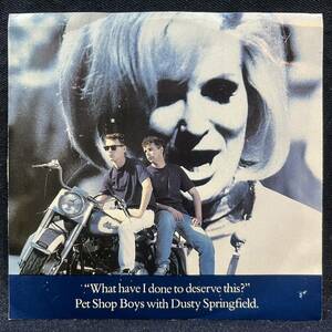 ◆US盤EP/PET SHOP BOYS with DUSTY SPRINGFIELD/WHAT HAVE I DONE TO DESERVE THIS？/A NEW LIFE◆