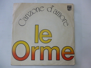 LP未収　★イタリア盤シングル 　★Le Orme レ・オルメ / Canzone D'Amore　　 Finita Una Stagione　1976年　Italian Progressive Rock