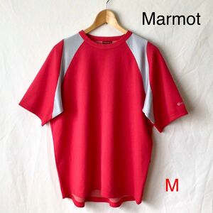 Marmot マーモット Tシャツ トップス M スポーツ トレーニング 速乾Tシャツ ドライTシャツ ジム トレッキング ジョギング ランニング 赤