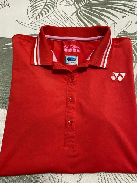 テニスウェア　ヨネックス　ゲームシャツ　ポロシャツ　赤　Lサイズ　 半袖シャツ　 YONEX