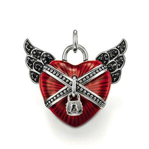  pendant head silver 925 plating choker charm accessory Heart lady's [a153]