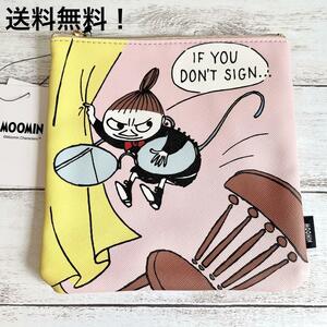 MOOMIN　ムーミン　コミック　フラット　ポーチ　ピンクベージュ　新品未使用