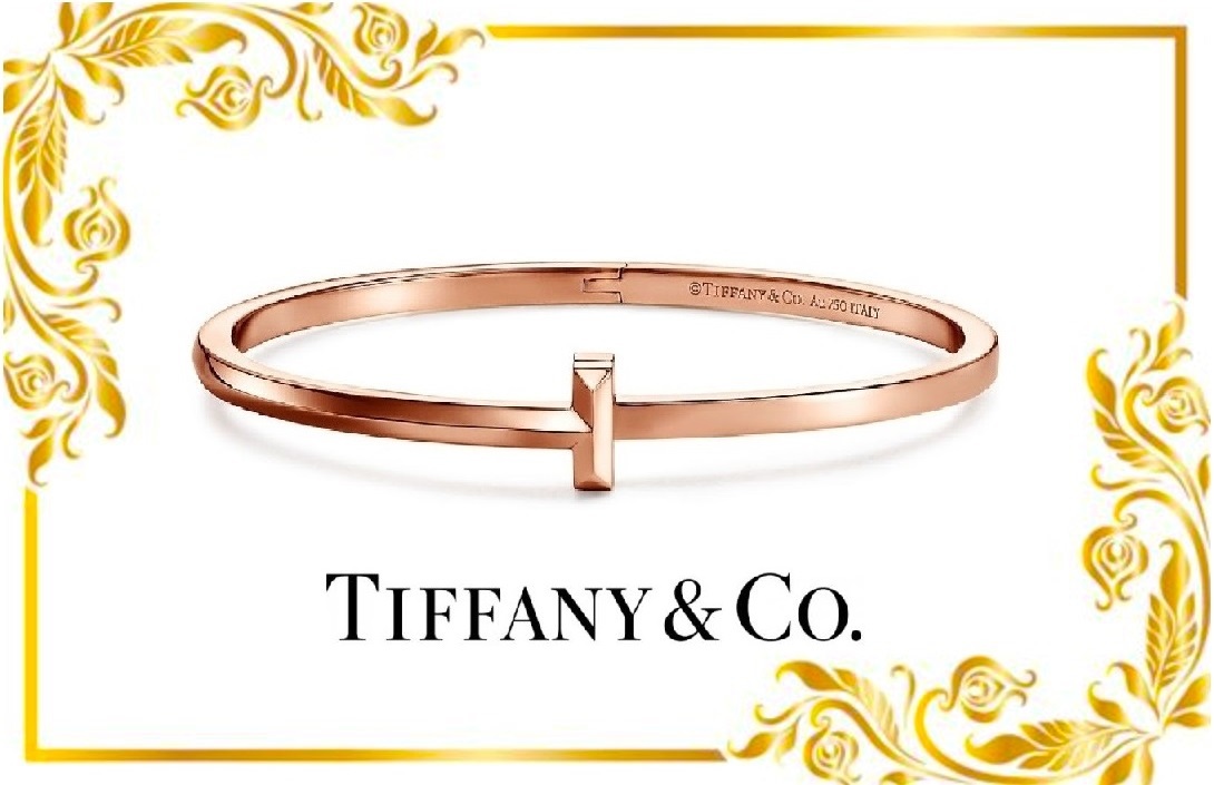 良品 TIFFANY&CO. 18KローズゴールドナローワイヤーブレスレットS 待望