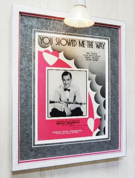 本尼·古德曼/你为我指明了方向/1937 年原始乐谱/本尼·古德曼/埃拉·菲茨杰拉德/Gumbo Art/Framed Jazz Bar Art, 音乐, 纪念品, 纪念品, 照片
