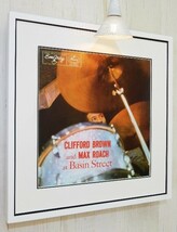 クリフォード・ブラウン/マックス・ローチ/名盤 LPジャケット・ポスター 額入/Clifford Brown/Max Roach/at Basin Street/アルバム アート_画像5