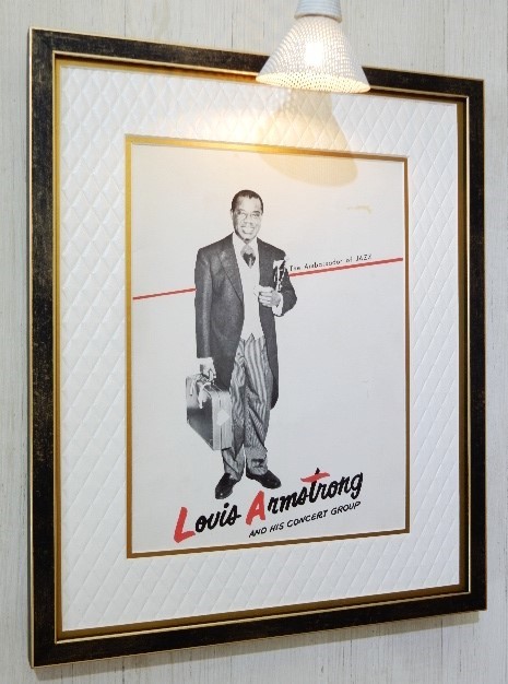 ルイ･アームストロング/オリジナル･コンサート プログラム 1956/Louis Armstrong/Ambassador Satch/ひなたの道で/サッチモ 大使/額装, 音楽, 記念品, 思い出の品, 写真