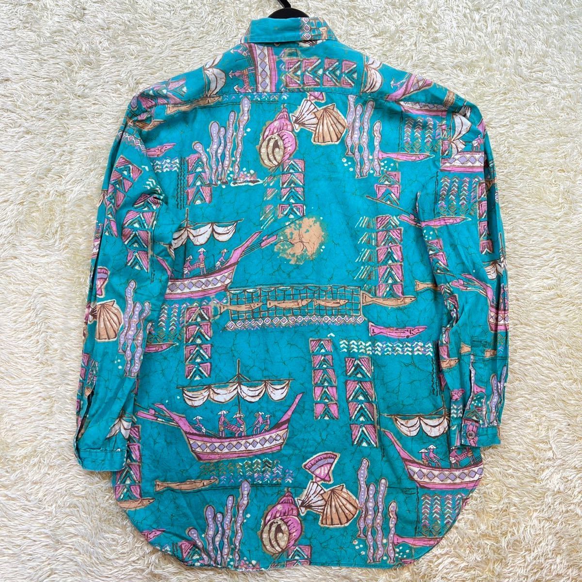 美品 ポールスミス【抜群の逸品】総柄 マリン柄 西洋 ヨット 海洋画