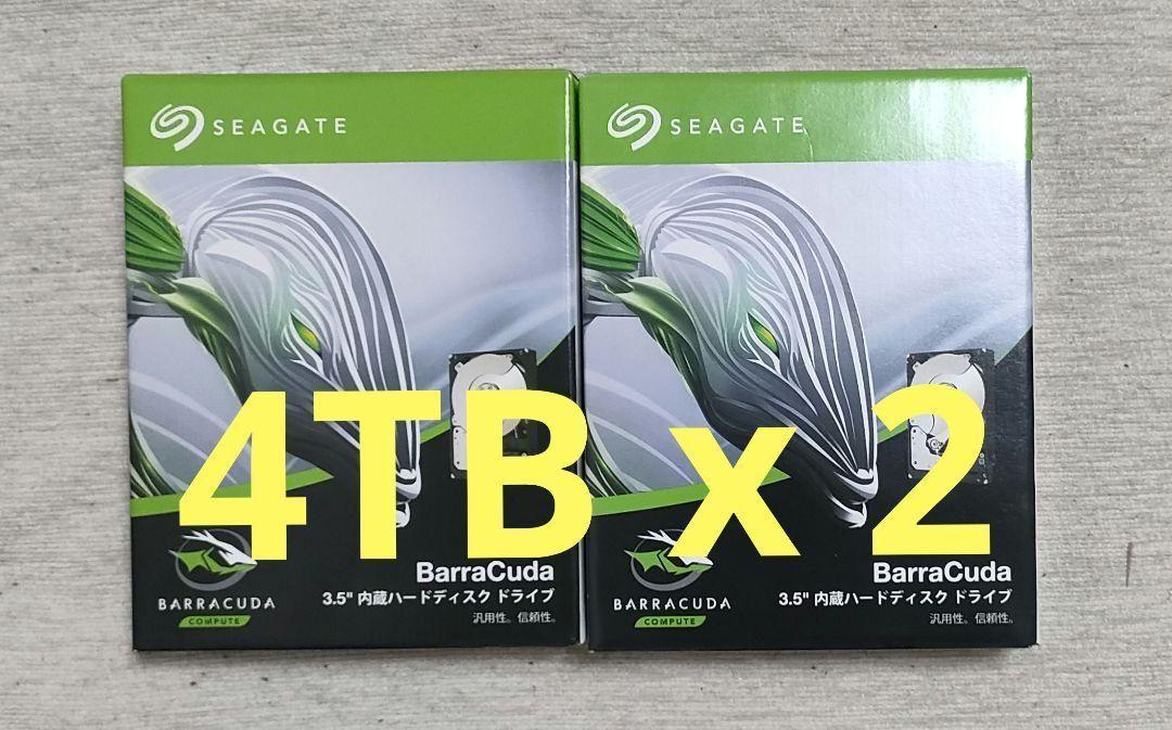 新品未使用SEAGATE BarraCuda 4TB HDD ST4000DM 2台セット| JChere雅虎