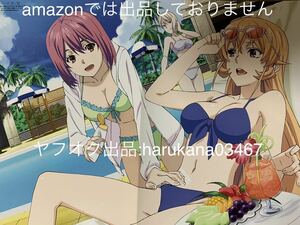 A3 ピンナップポスター　 食戟のソーマ　 薙切えりな アリス 新戸緋沙子 水着/ねじ巻き精霊戦記 天鏡のアルデラミン　ヤトリシノ ハローマ