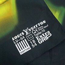 （中古）ルイ ヴィトン LOUIS VUITTON LV 3D バンダナ スカーフ コットン 100％ ブラック イエロー 黒 黄色 MP2312 箱付_画像5