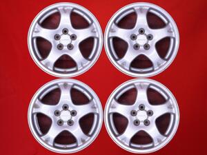 【 激安 中古 4本セット 】 スバル インプレッサ WRX STi GC8 純正 アルミホイール 16inch 7JJ インセット+53 PCD100 5穴 ハブ径Φ56 cc16