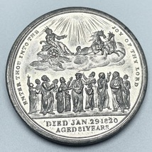 1820 イギリス ジョージ ３世 40.4mm レア 追悼記念 ホワイトメタル メダル アンティーク T ワイオン 英国_画像3