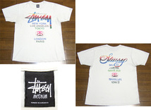 ● Stussy ステューシー MADE IN MEXICO メキシコ製 ワールドツアー Tシャツ Mサイズ / レインボー,グラデーション,オールド_画像1