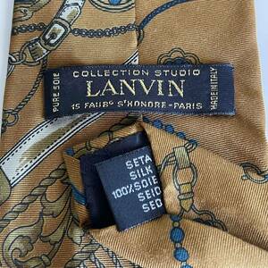 ランバン(LANVIN) 土色宝石柄ネクタイ