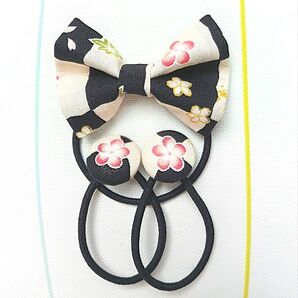 ハンドメイド リボンヘアゴム 5.5㎝ 18mm