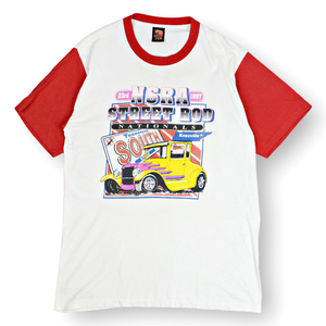 90s USA製 NSRA Tシャツ フォード デュースクーペ ストリートロッド バイカラー ツートーン ビンテージ