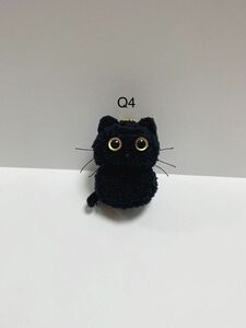 黒猫ちゃんの編みぐるみキーホルダーQ4