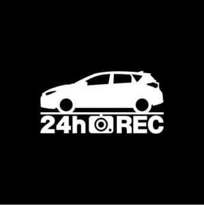 【ドラレコ】トヨタ オーリス【180系】後期型 24時間 録画中 ステッカー