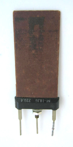 ウェスタン　板抵抗（巻線）　220.4Ω、　5.1W １本　Western Electric