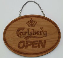 Carlsberg カールスバーグ オープンクローズ 看板 OPEN CLOSED サントリー ビール バー 雑貨 おしゃれ_画像1