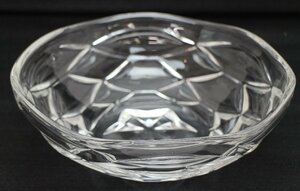 コシダガラス 大鉢 直径約24.5㎝ クリア ガラス 食器 保管品